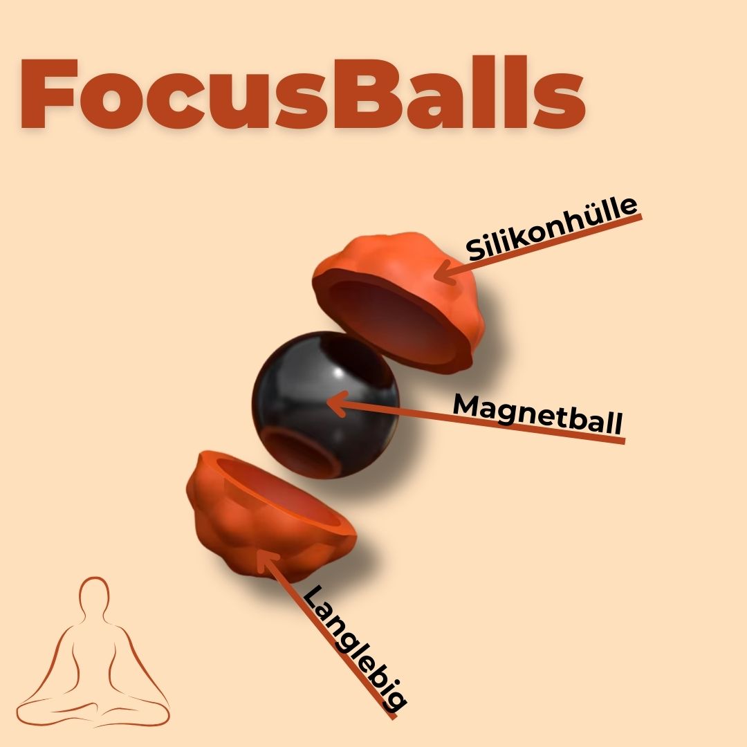 FocusBalls – 2 große magnetische Kugeln zur Stresslösung